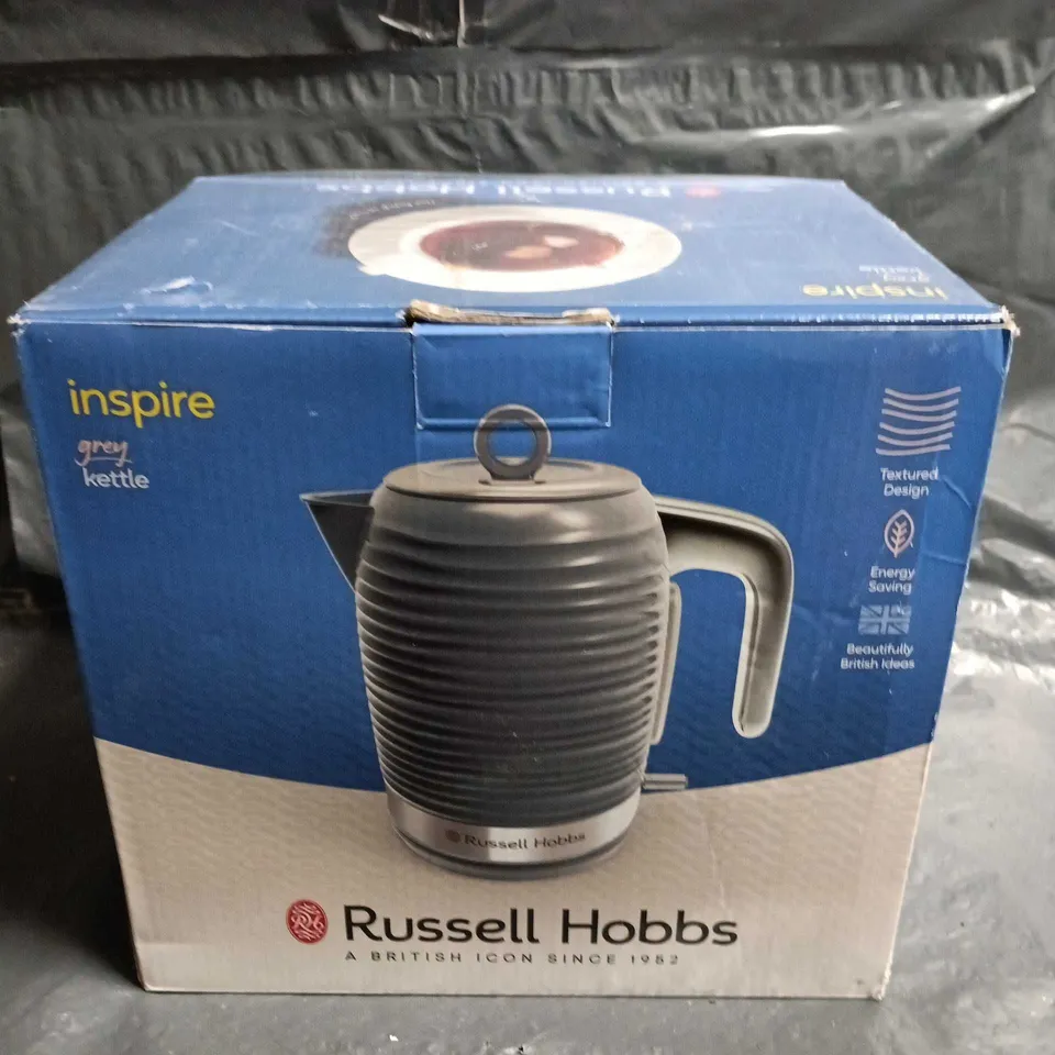 RUSSELL HOBBS INSPIRE GREY KETTLE – BOXED