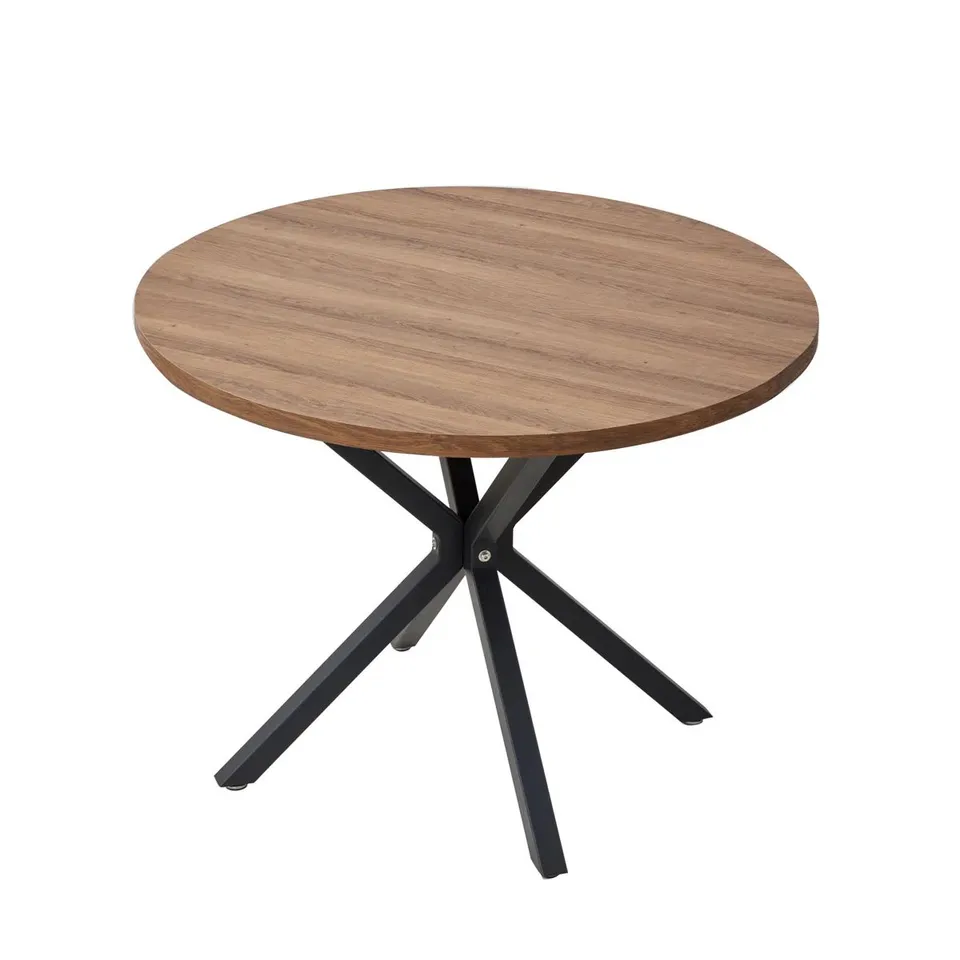 BOXED VINTAGE STYLE DINING TABLE ROUND TABLE FOR 4 TO 6 PEOPLE 100 X 77CM (1 BOX)