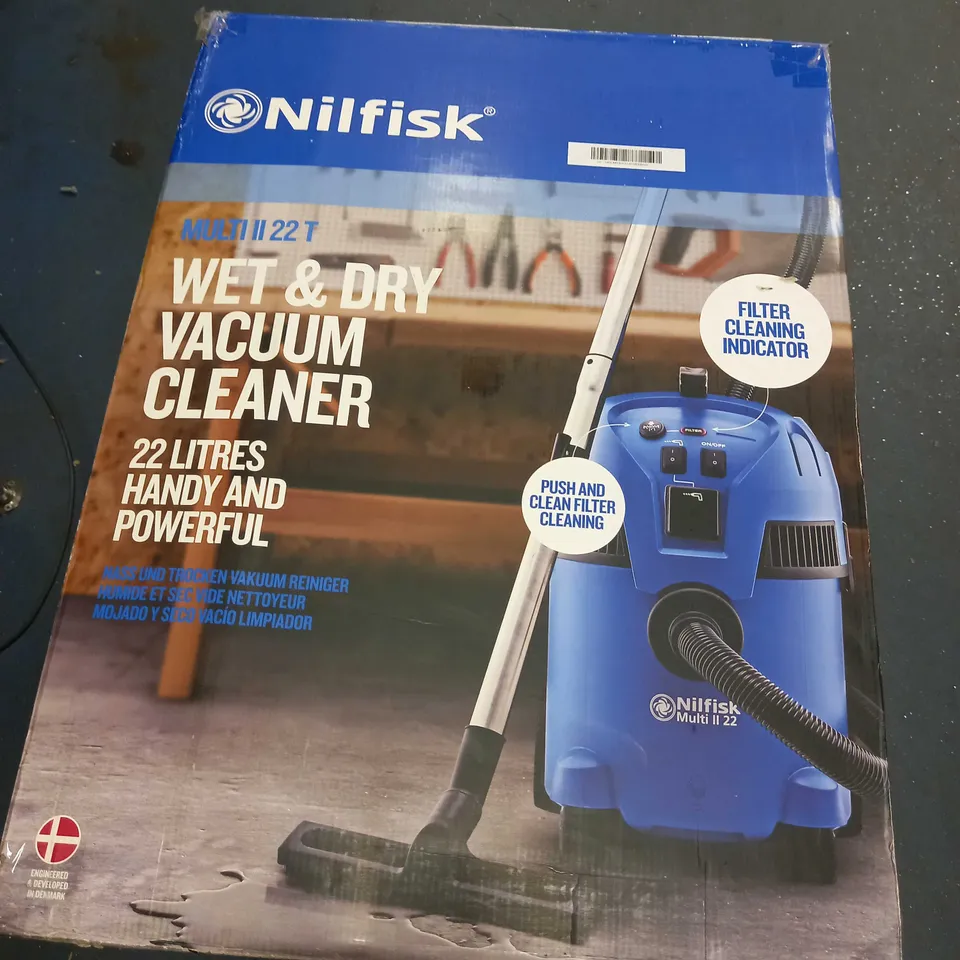 NILFISK MULTI LL 22 T UK WET AND DRY VACUUM CLEANER