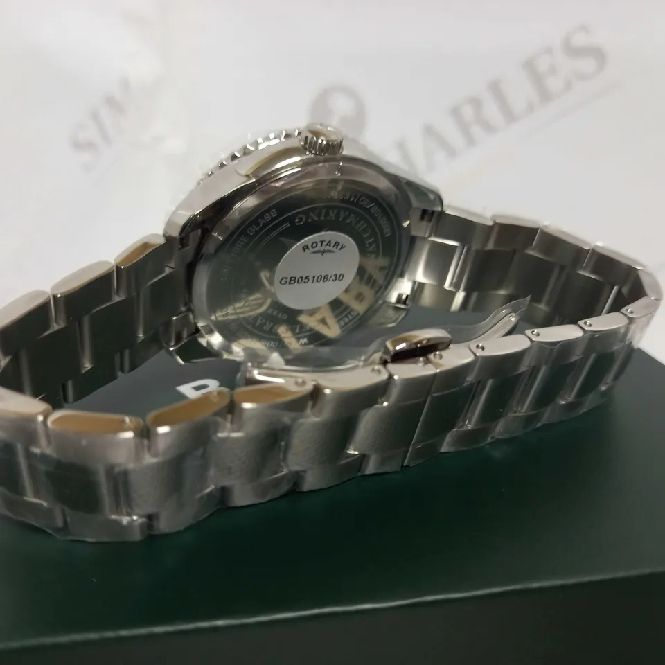 ROTARY BLUE & RED BEZEL BRACELET WATCH RRP £235