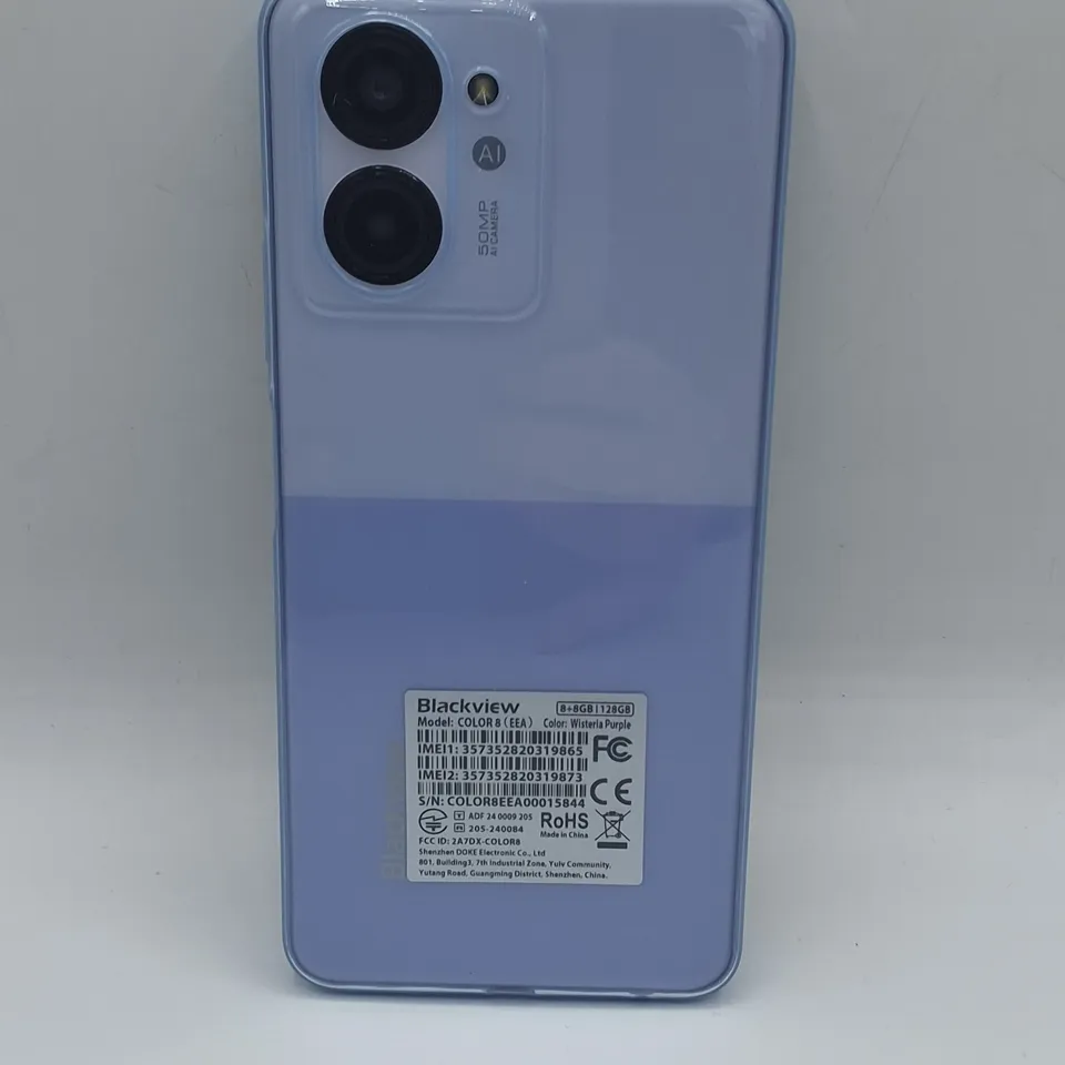 BOXED BLACKVIEW COLOR 8 16GB/128GB IN WISTERIA PURPLE 