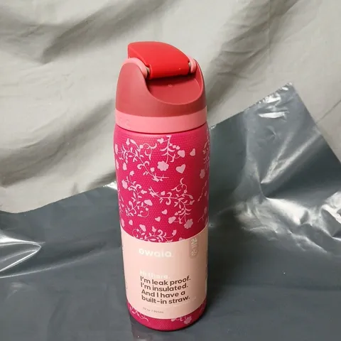 OWALA FREESIP 32OZ PINK FLORAL TUMBLER BOXED