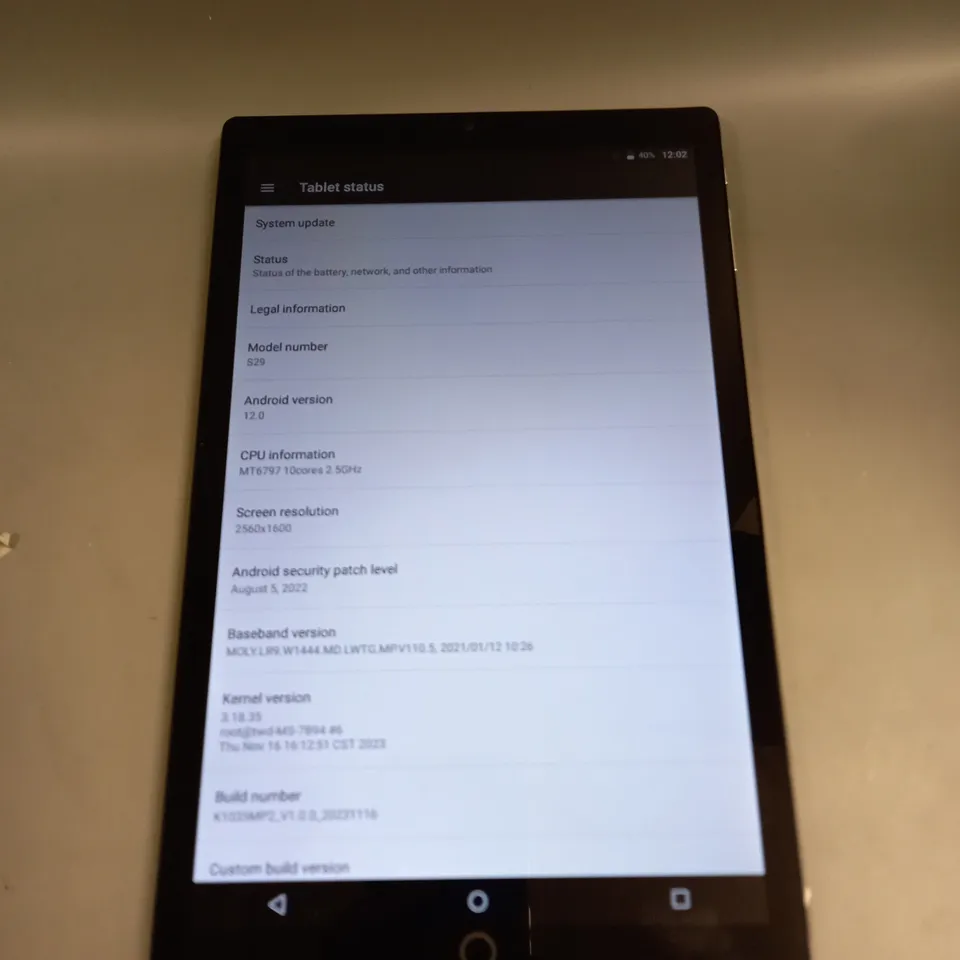 BOXED S29 ANDROID TABLET 