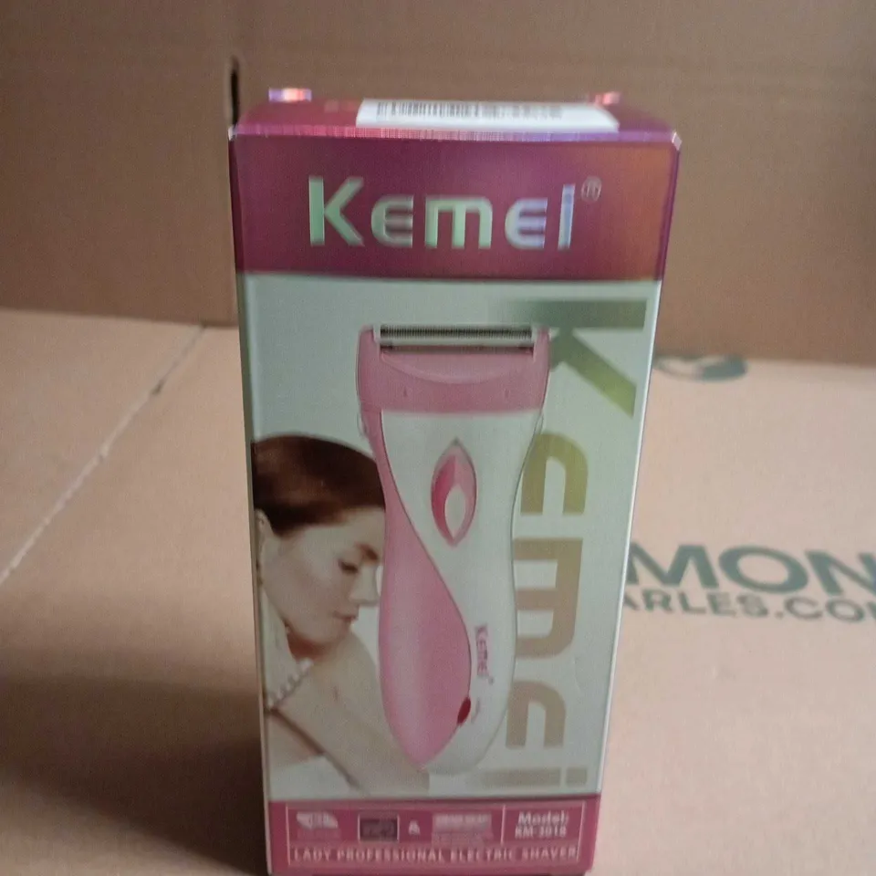 KEMEI PINK & WHITE CORDLESS HAIR TRIMMER – RECHARGEABLE 