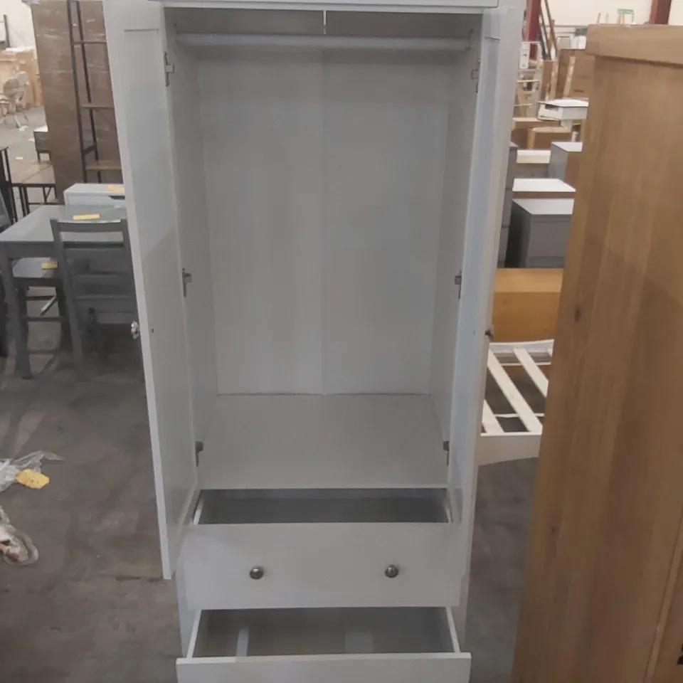 WOODEN 2 DOOR 2 DRAWER WARDROBE 