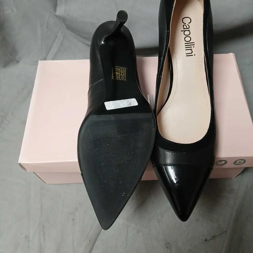 CAPOLLINI PATSY HIGH BLACK HEELS – UK 8 (EU 41)