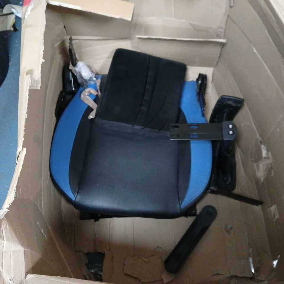 ANDASEAT BLUE/BLACK GAMING CHAIR COMPONENTS – SEAT SHELL & 5‑STAR BASE (UNASSEMBLED)