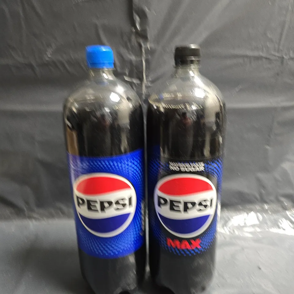 2 BOTTLES OF PEPSI & PEPSI MAX