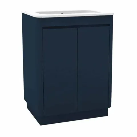 BRAND NEW BOXED SORA FLOOR STANDING 2 DOOR VANITY UNIT 585×450×800MM - ADRIATIC BLUE