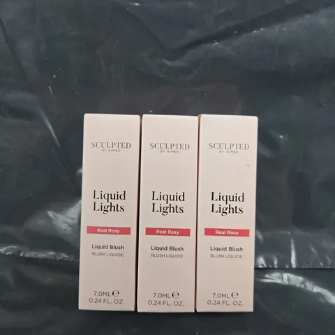 SET OF 3 SCULPTED BY AIMEE LIGHT LIQUID BLUSH - REAL ROSY - 7ML