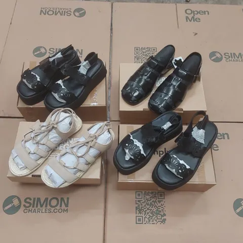 PALLET CONTAINING APPROXIMATELY 200x BRAND NEW ASSORTED DESIGNER SHOES INCLUDING: SIMPLY BE AND JD WILLIAMS SANDALS ECT
