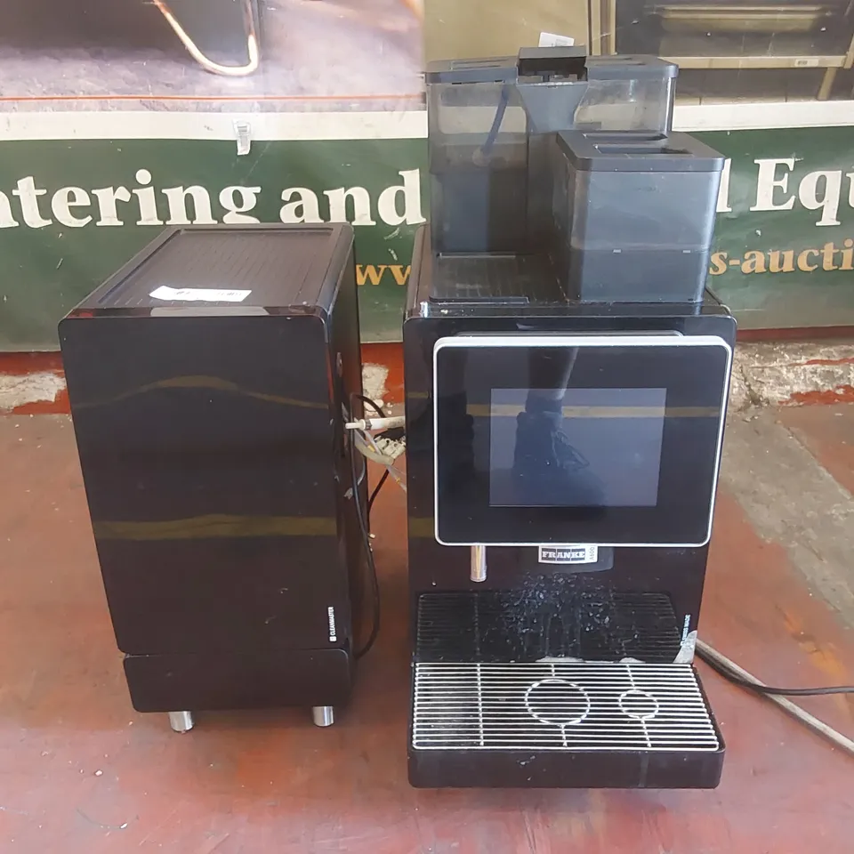 FRANKE A600 SWISS MADE COMMERCIAL COFFEE MACHINE WITH CLEANMASTER MILK CHILLER