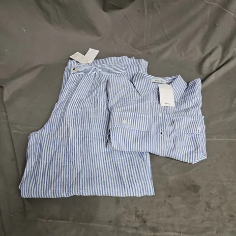MNG WIDE LEG PANTSET IN BLUE STRIPE SIZE S/10