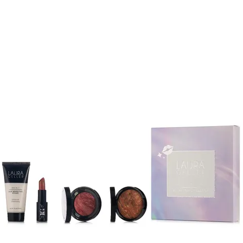 FIVE LAURA GELLER DOUBLE DIAMONDS ARE FOREVER COMPLEXION & LIP 4 PIECE COLLECTION