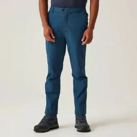 BRAND NEW REGATTA HIGHTON TRS II MEN'S HIKING PANTS + 2CM EXTENSION BLUE UK 30"