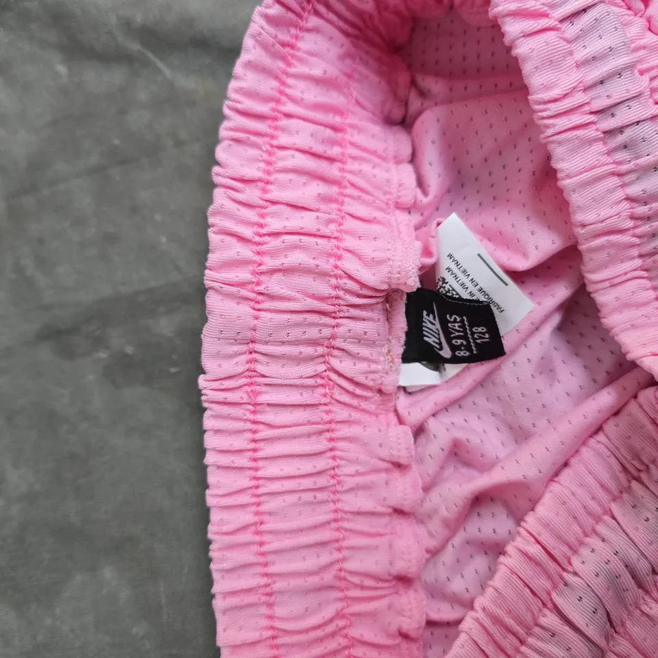 NIKE PRO KIDS PINK TRAINING TOP+SHORTS – 128CM / 8 YEARS