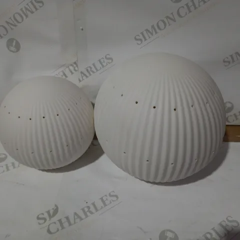 K BY KELLY HOPPEN SET OF CERAMIC LIGHT UP ORNAMENTS