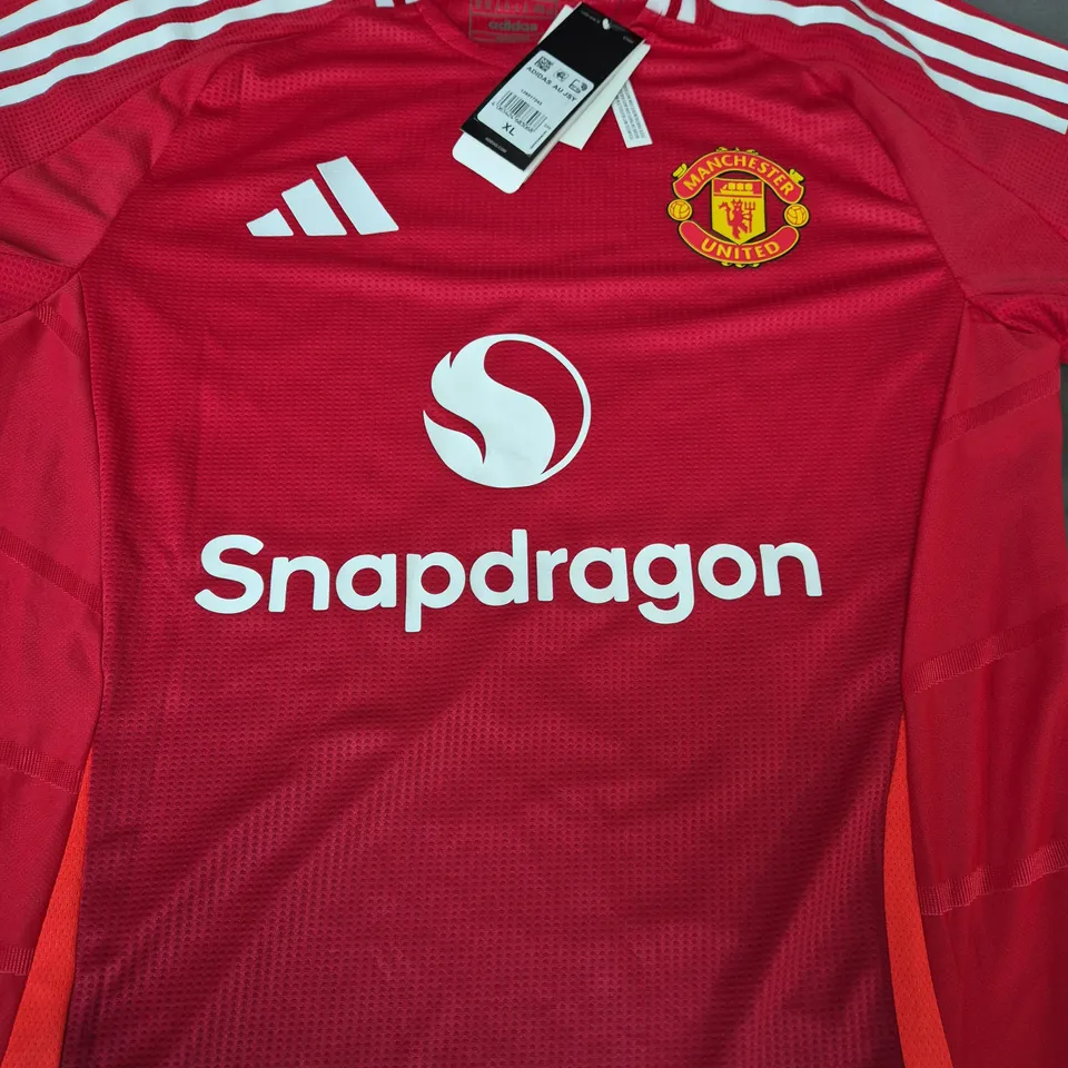 ADIDAS CUSTOMISED MANCHESTER UNITED JERSEY SIZE XL