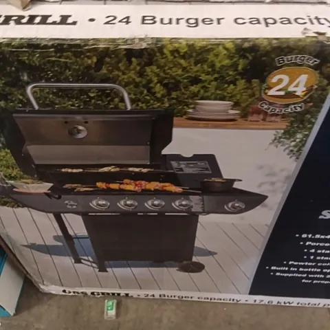 BOXED UNIFLAME 4 BURNER PROPANE GAS GRILL WITH SIDE BURNER