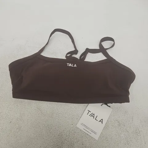 TALA DAYFLEX BANDEAU SPORTS BRA β CHESTNUT BROWN, UK SIZE MEDIUM