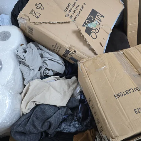 PALLET TO INCLUDE A LARGE QUANTITY OF CLOTHING & HOUSEHOLD ITEMS - COLLECTION ONLY