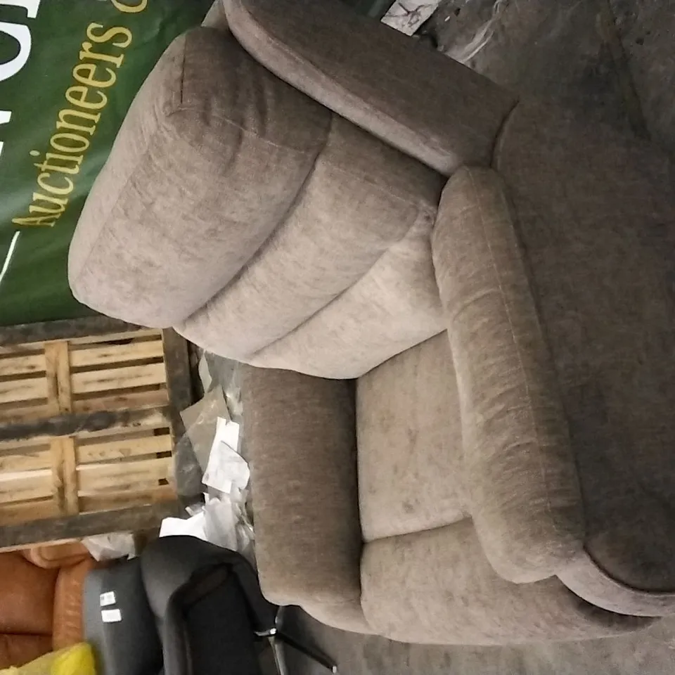QUALITY DESIGNER CHOCOLATE BROWN FABRIC ARMCHAIR 