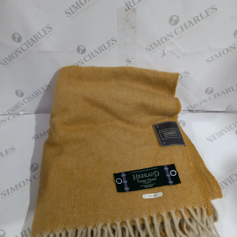 HIGHLAND TARTAN TWEEDS BLANKET 