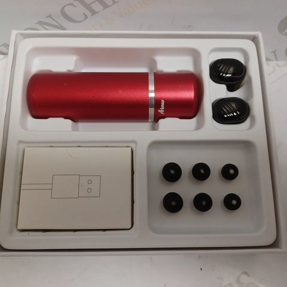 AIMUS TRUE WIRELESS EARBUDS - BLACK WITH RED CASE