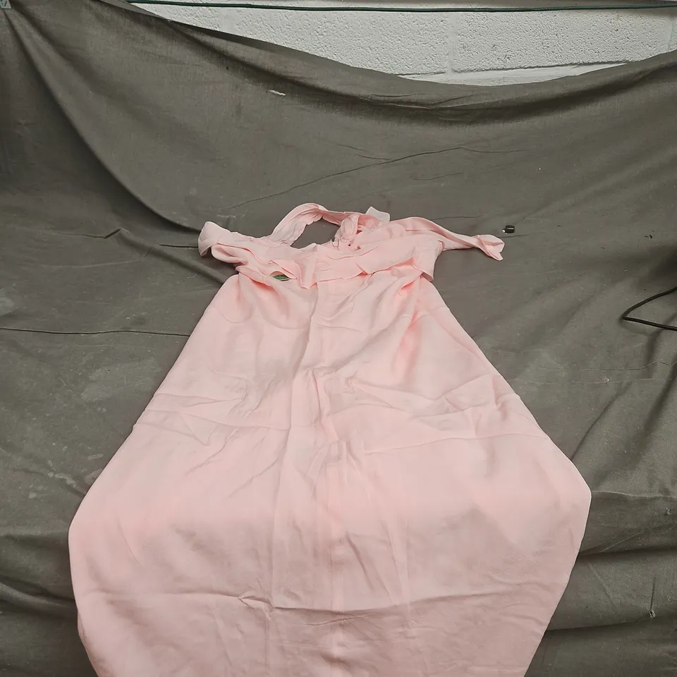 NOBODYS CHILD PINK BRIDESMAIDS GARDENIA MIDAXI DRESS PLAIN UK 8 WITH TAGS