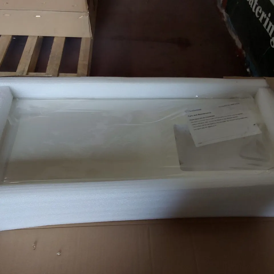 BOXED SGL GELCOAT POLYMARBLE MINI WASH BASIN RH W850 D305 H140