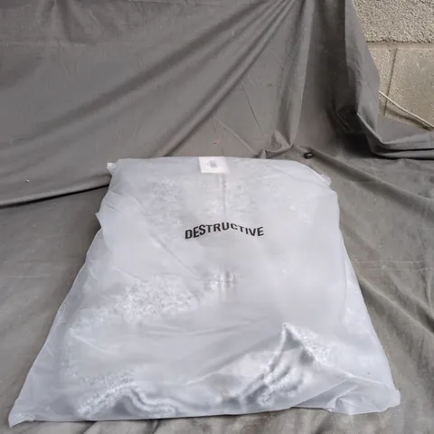 DESTRUCTIVE BOUCLE ZIP HOODIE SOFT GREY MEDIUM