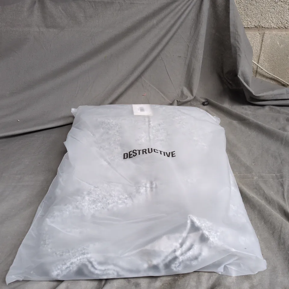 DESTRUCTIVE BOUCLE ZIP HOODIE SOFT GREY MEDIUM