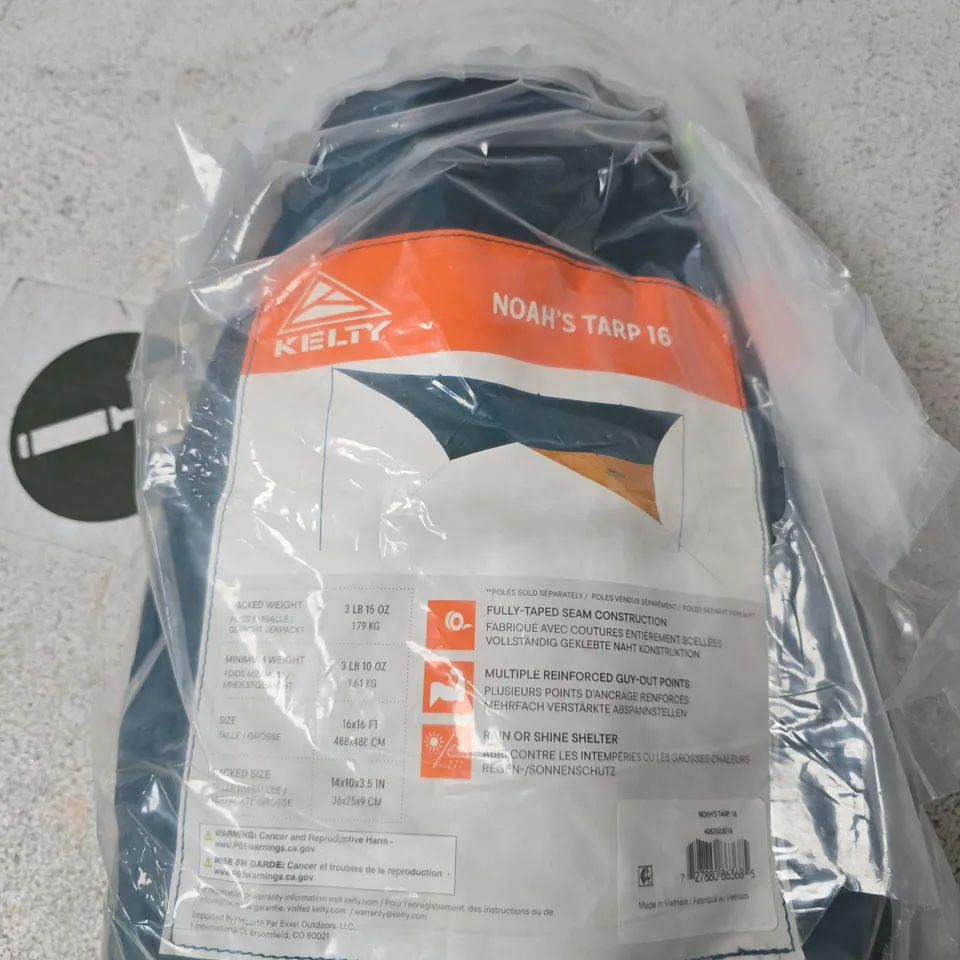 KELTY NOAH'S TARP 16 CAMPING SHELTER – PACKAGED