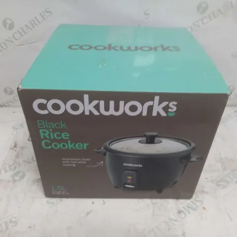 BOXED COOKWORKS BLACK RICE COOKER
