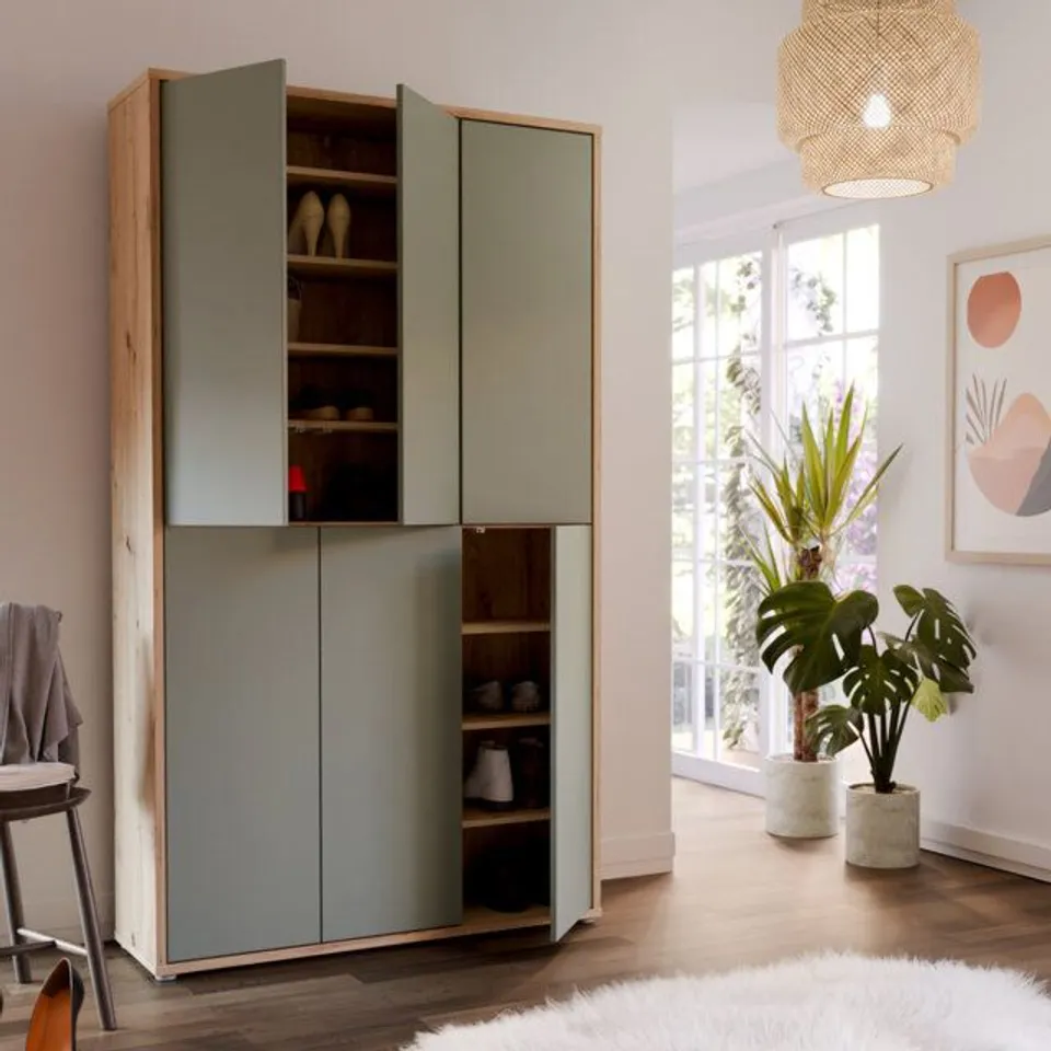 BOXED ALICE SPRINGS 32 PAIR SHOE STORAGE CABINET (3 BOXES)