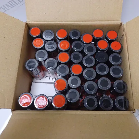 BOX OF APPROXIMATELY 75 X 8ML VIALS OF ALESSANDRO STRIPLAC RED ALERT NAIL POLISH
