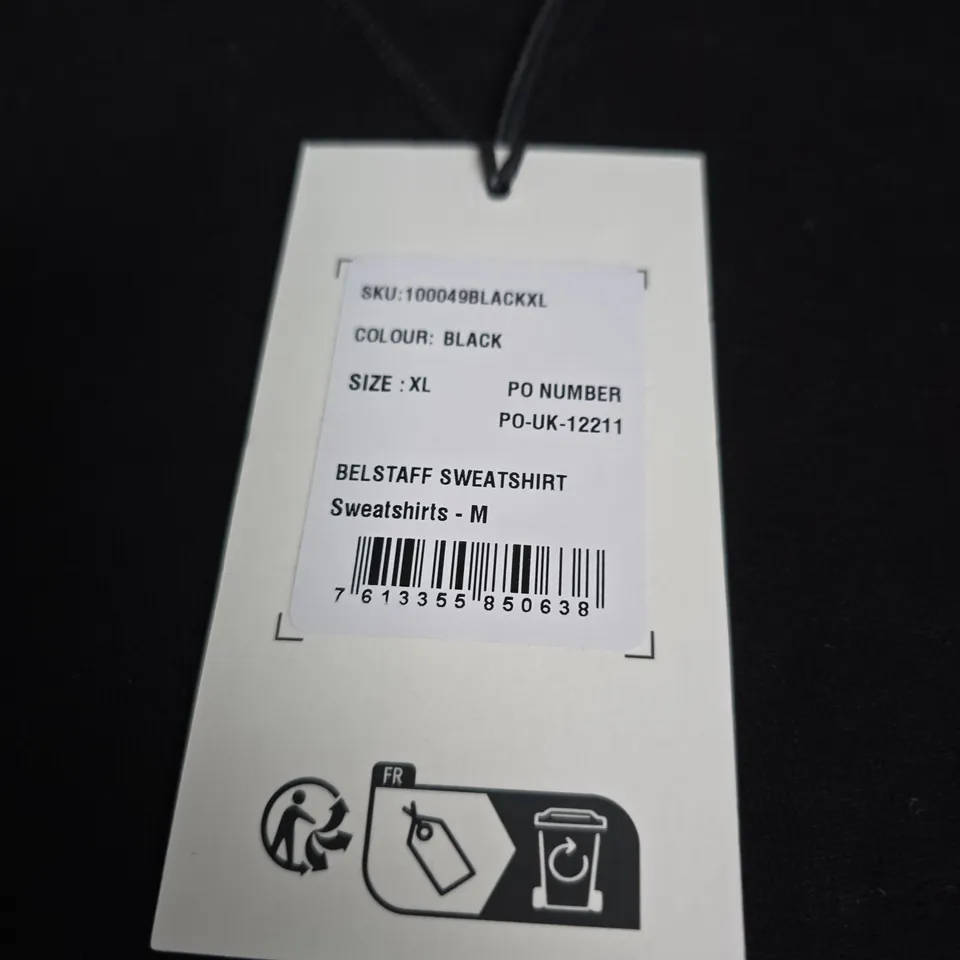 BELSTAFF SWEATSHIRT – BLACK, UK XL