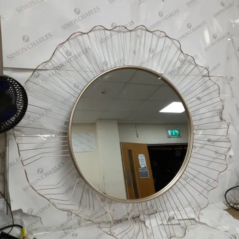 K BY KELLY HOPPEN METAL FRAMED MIRROR - COLLECTION ONLY