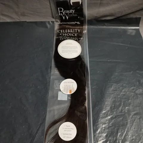 BEAUTY WORKS CELEBRITY CHOICE SLIMLINE TAPE-IN EXTENSIONS – 20 INCH RAVEN