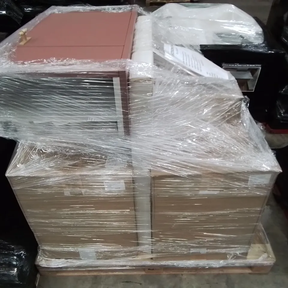 PALLET OF ASSORTED BATHROOM CABINETS AND FITTINGS 