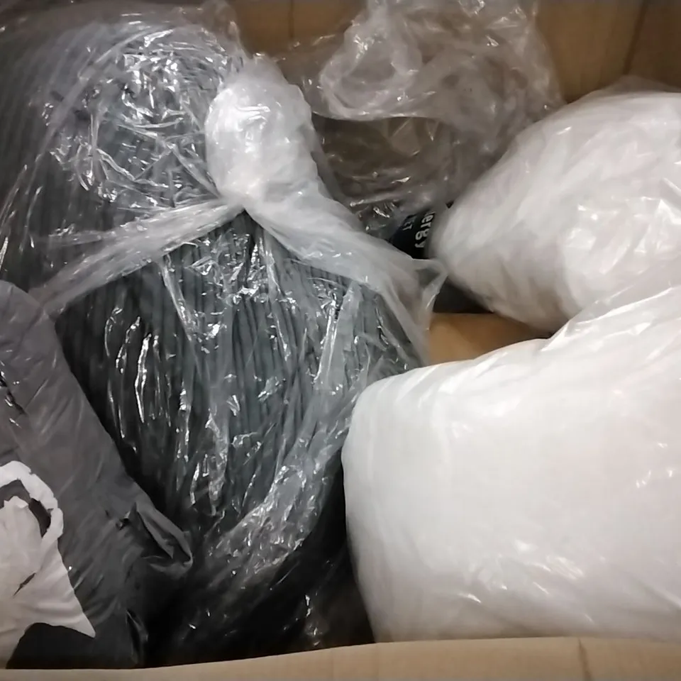 PALLET OF ASSORTED ITEMS INCLUDING SILENTNIGHT LUXURY DUVET, SLUMBERDOWN ANTI ALLERGY DOUBLE DUVET, EDS LUXURY PILLOW, BEAN BAGS