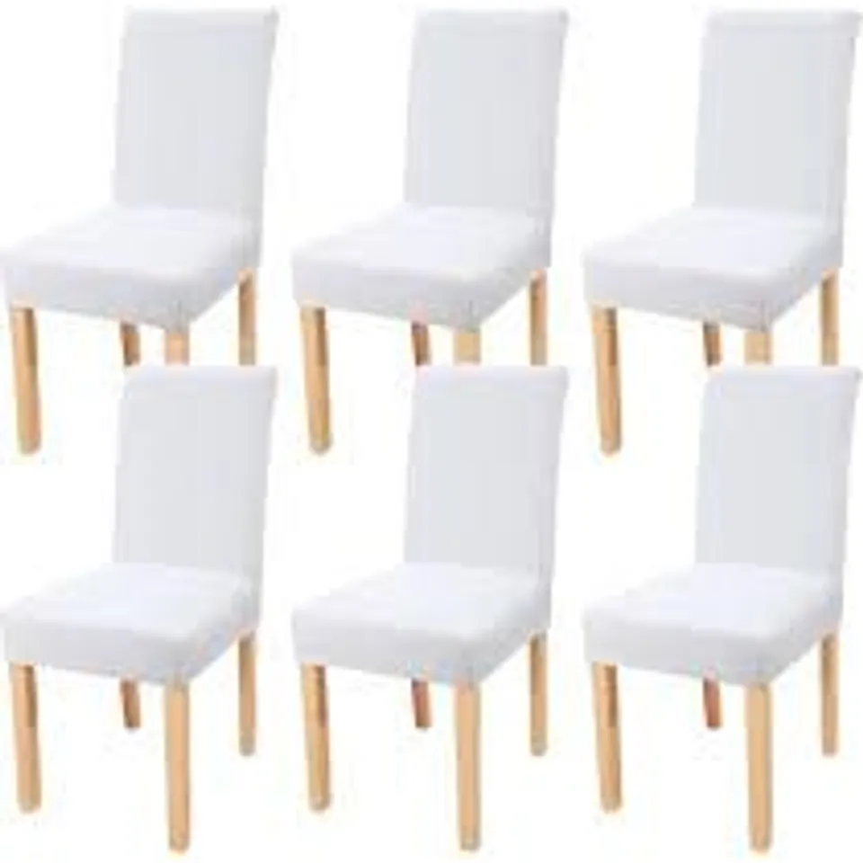 BOXED SET OF 6 DESIGNER DINING CHAIRS IN WHITE (1 BOX)