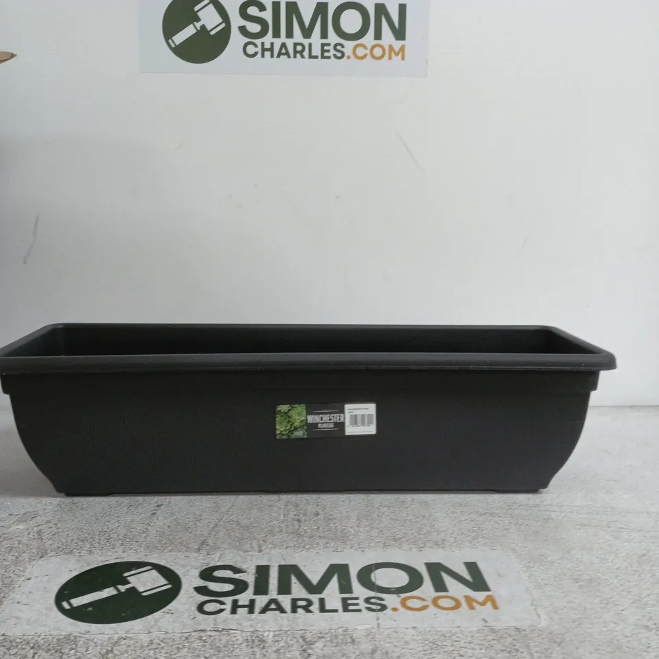 BOX OF APPROXIMATELY 10 WINCHESTER PLANTERS 60 CM TROUGH EBONY – GARDEN PLANTER
