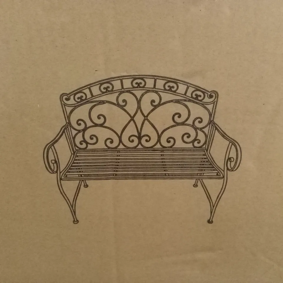 BOXED SALVORA GARDEN BENCH - ANTIQUE WHITE (1 BOX)