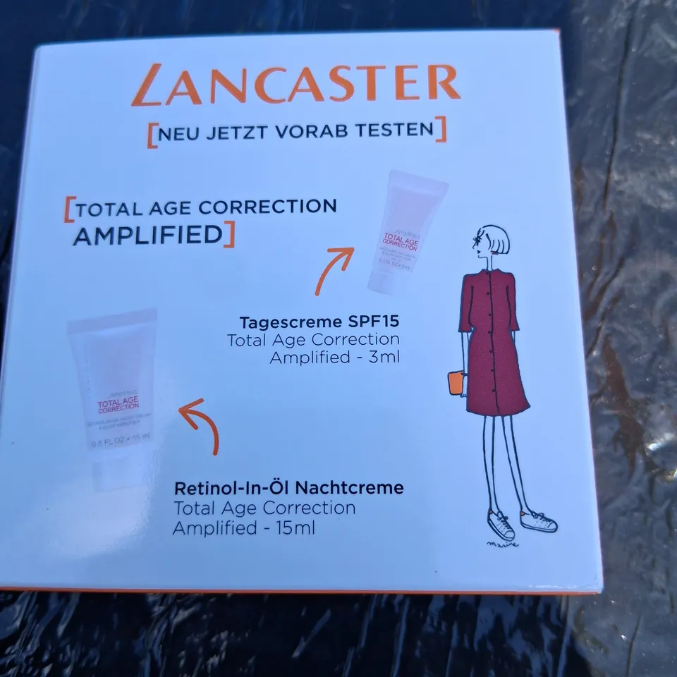 APPROXIMATELY 12 BOXED LANCASTER TOTAL AGE CORRECTION AMPLIFIED 15ML