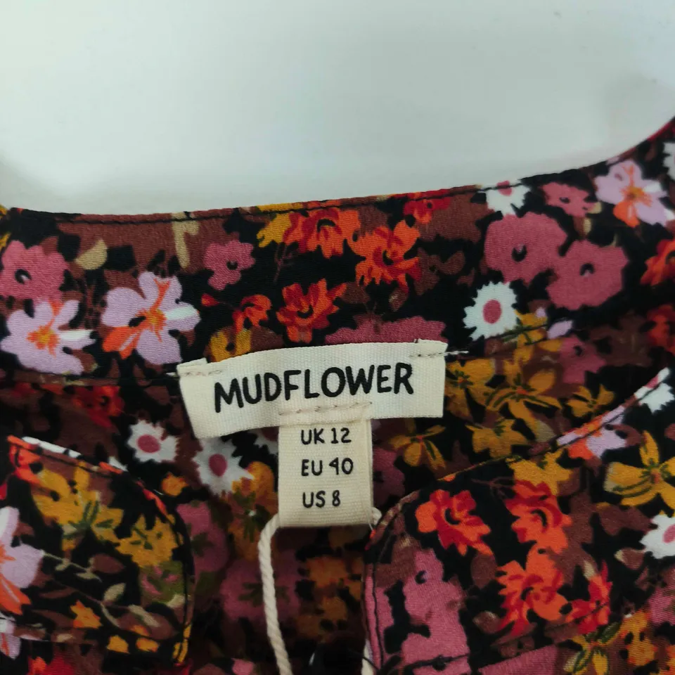 MUDFLOWER FLORAL PRINT WOMEN'S DRESS – UK 12 (EU 40, US 8)