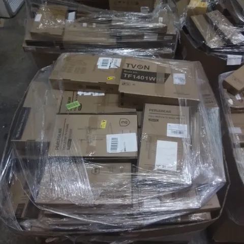 PALLET CONTAINING LARGE QUANTITY OF TV STANDS ETC