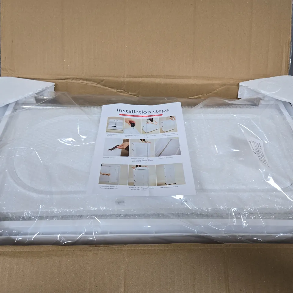 WHITE BEDSIDE TABLE WITH DIY INSTRUCTIONS