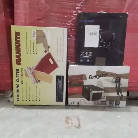PALLET OF ASSORTED HOUSEHOLD GOODS AND PRODUCTS TO INCLUDE;FLO9R CUTTER,VIDEO TELEPROMPTER,ENERGIZER INFUSER
