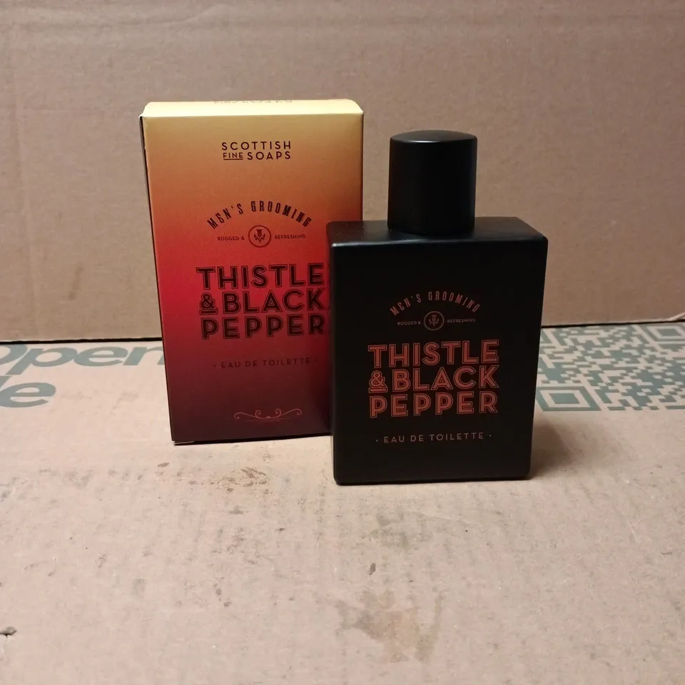 BOXED SCOTTISH FINE SOAPS THISTLE & BLACK PEPPER 100ML EAU DE PARFUM